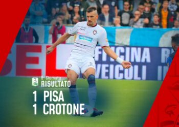 Calcio Serie B, 8^ giornata: Pisa vs Crotone 1-1